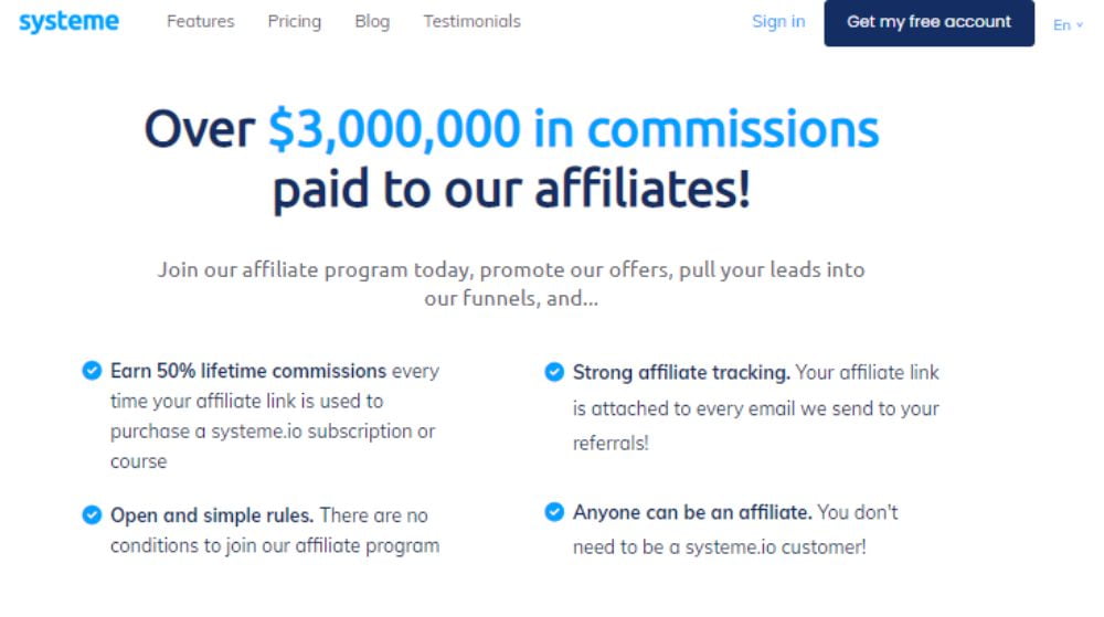 Systeme.io Affiliate Program