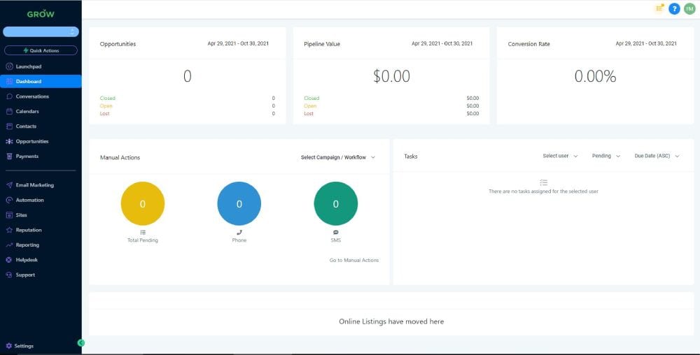 GoHighLevel Dashboard