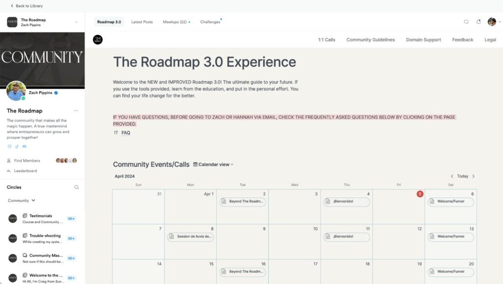 The Roadmap to Riches Course 3.0 Community