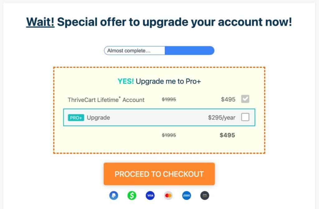 Thrivecart Lifetime Deal Pro+ Pricing