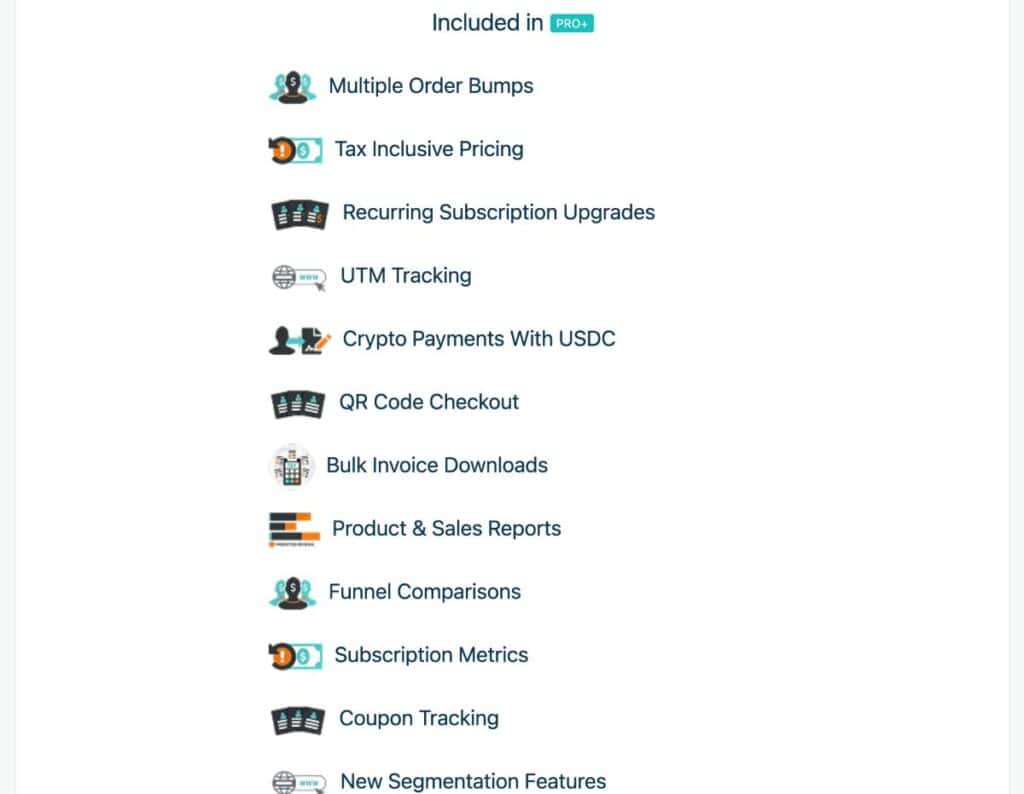 Thrivecart Pro+ Features