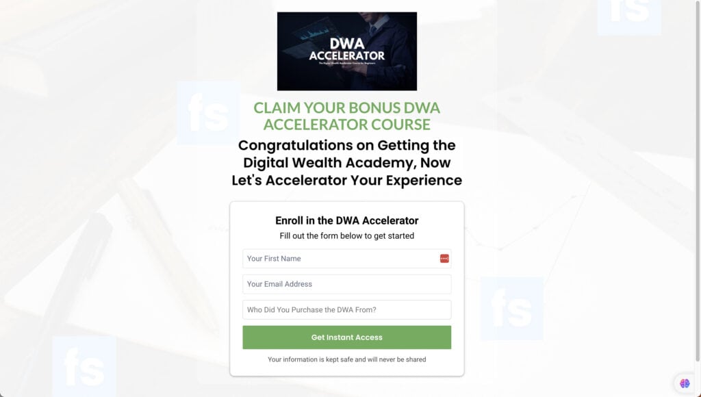 DWA Course Bonus