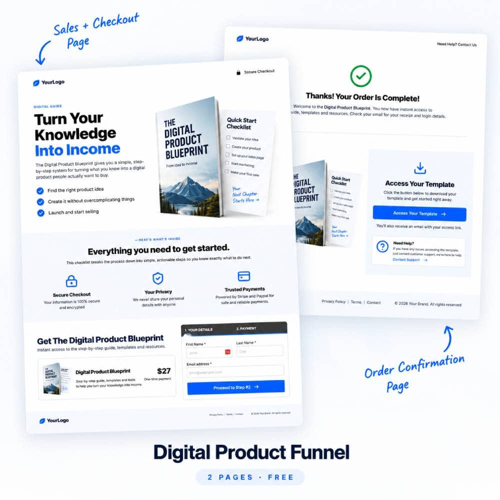 Free Systeme.io Digital Product Funnel