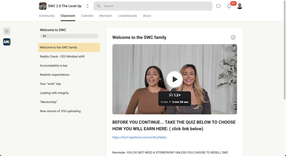 SWC 2.0 Course content what do you learn