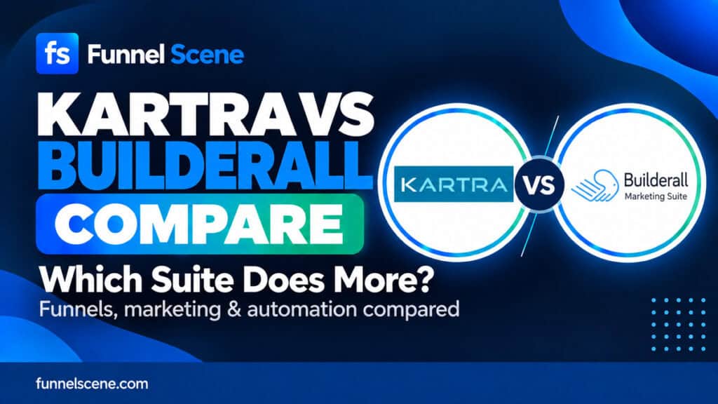 Kartra vs Builderall comparison thumbnail for Funnel Scene