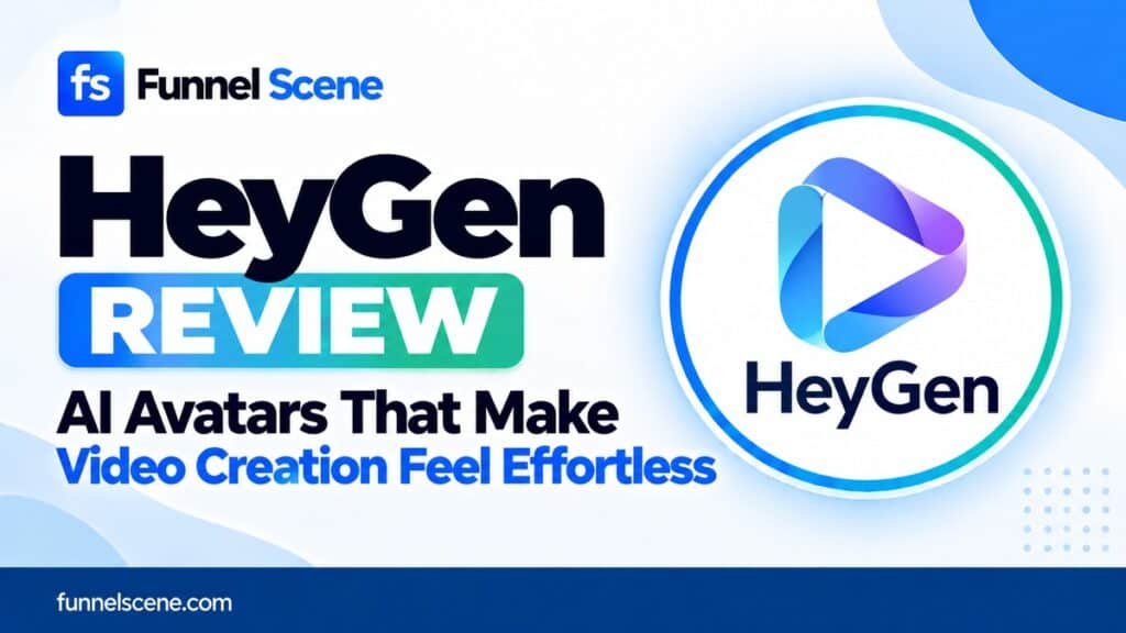 HeyGen review thumbnail for Funnel Scene