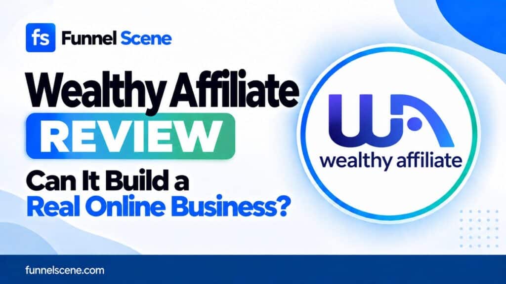 Wealthy Affiliate review thumbnail for Funnel Scene